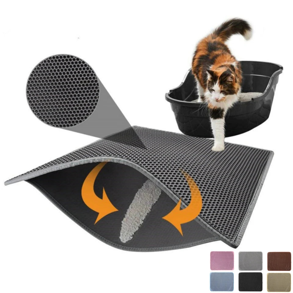 Tapis de litière pour chat imperméable et résistant à l'urine